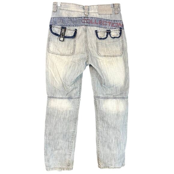 Vintage FUBU Faded Baggy Distressed‎ Mens Jeans (30x29) Y2K Grunge 90s Hip Hop - Picture 1 of 7